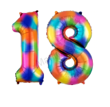 Balóny čísla 18 farebné 105cm