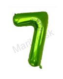 Party balón číslo 7 zelený 100cm