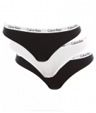 Dámske tanga CALVIN KLEIN Carousel 3-pack black/white