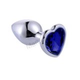 Análny kolík srdiečkový tmavo modrý S