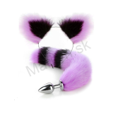 Análny kolík s chvostom fialový + uši