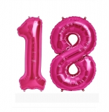 Balóny čísla 18 ružové 75cm