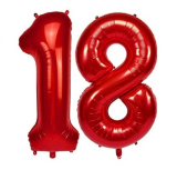 Balóny čísla 18 červené 70cm