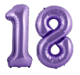 Balóny čísla 18 fialové 100cm