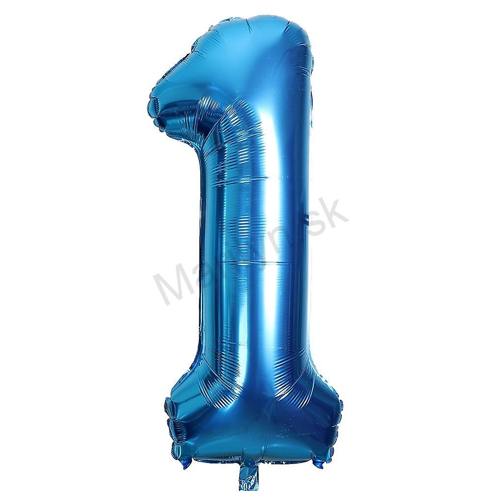Party balón číslo 1modrý 100cm