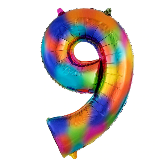 Párty balón 9 farebný 105cm