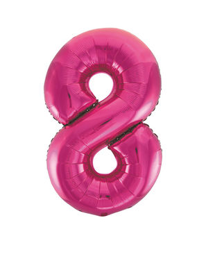 Párty balón 8 ružový 105cm