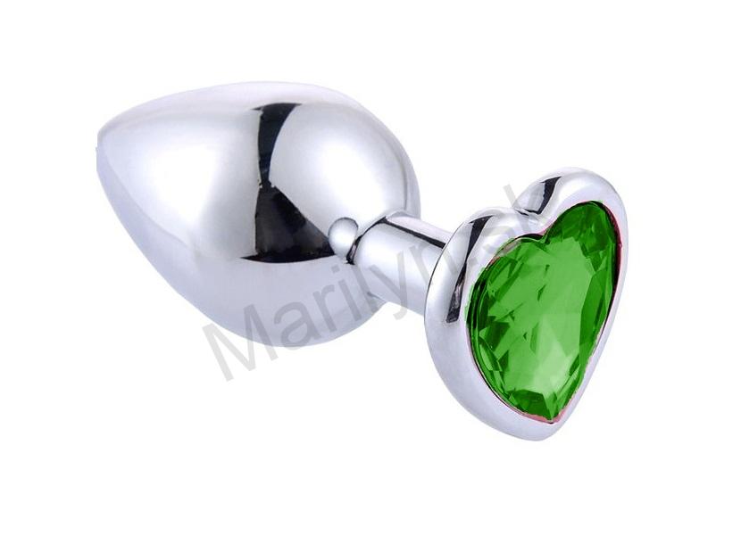 Análny kolík so zeleným krýstálom S