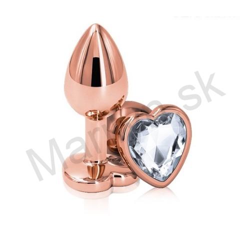 Análny kolík srdiečkový priesvitný S