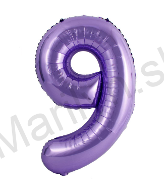 Balón číslo 9 fialový, 100cm