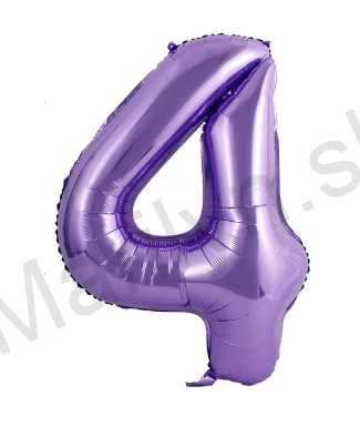 Balón číslo 4 fialový, 100cm