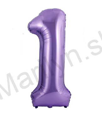 Balón číslo 1 fialový, 100cm