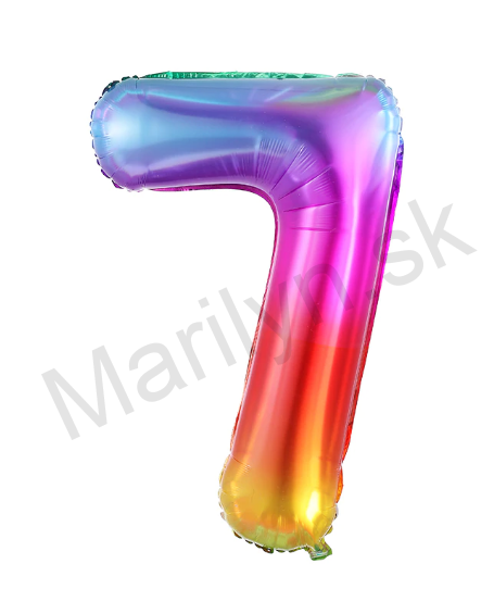 Balón číslo 7 dúhový, 100cm