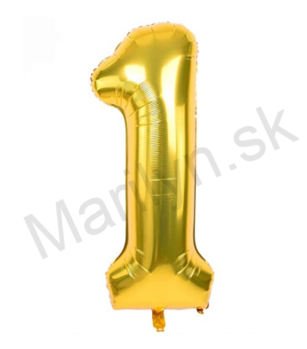 Balón číslo 1 zlatý, 100cm