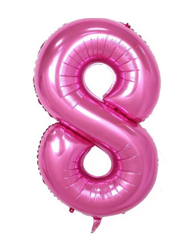 Party balón 8 ružový 100cm