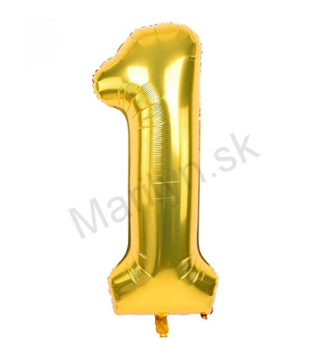 Párty balón 1 zlatý 100cm