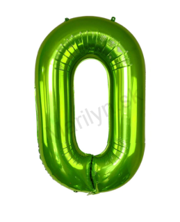 Párty balón 0 zelený 100cm