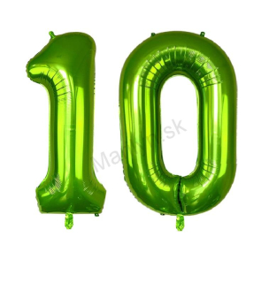 Balóny čísla 10 zelené 100cm