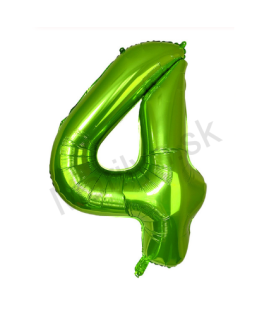 Párty balón číslo 4 zelený 100cm