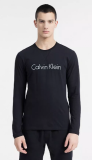 Pánske tričko CALVIN KLEIN s dlhým rukávom čierne