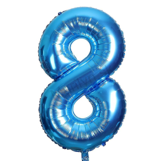 Párty balón číslo 8 modrý 100cm