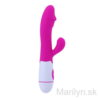Vibrátor s masažérom klitorisu