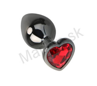 Análny kolík M stredne veľký LUXURY HEART RED