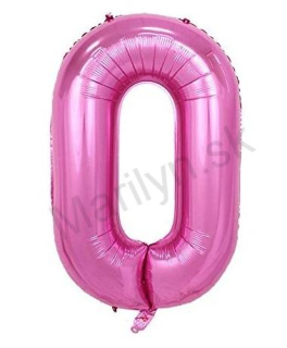 Party balón 0 ružový 100cm